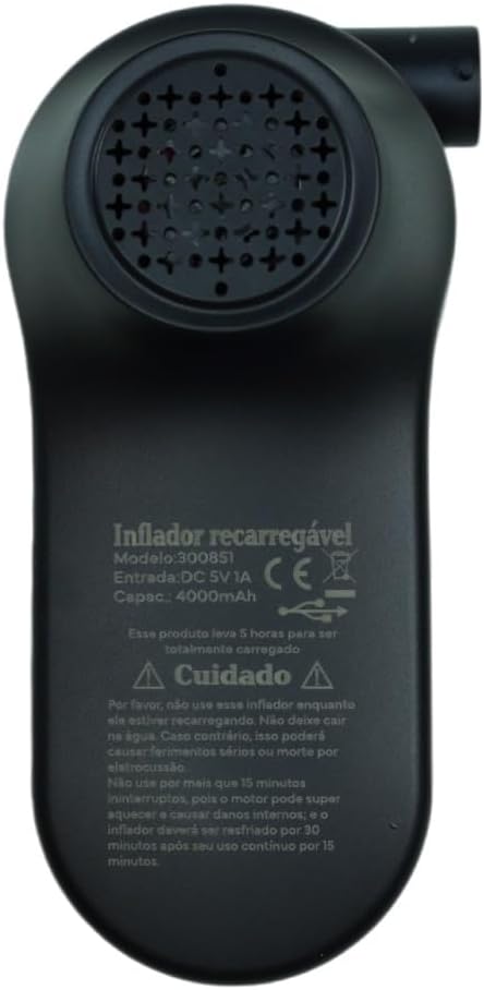 Inflador recarregavel USB portatil