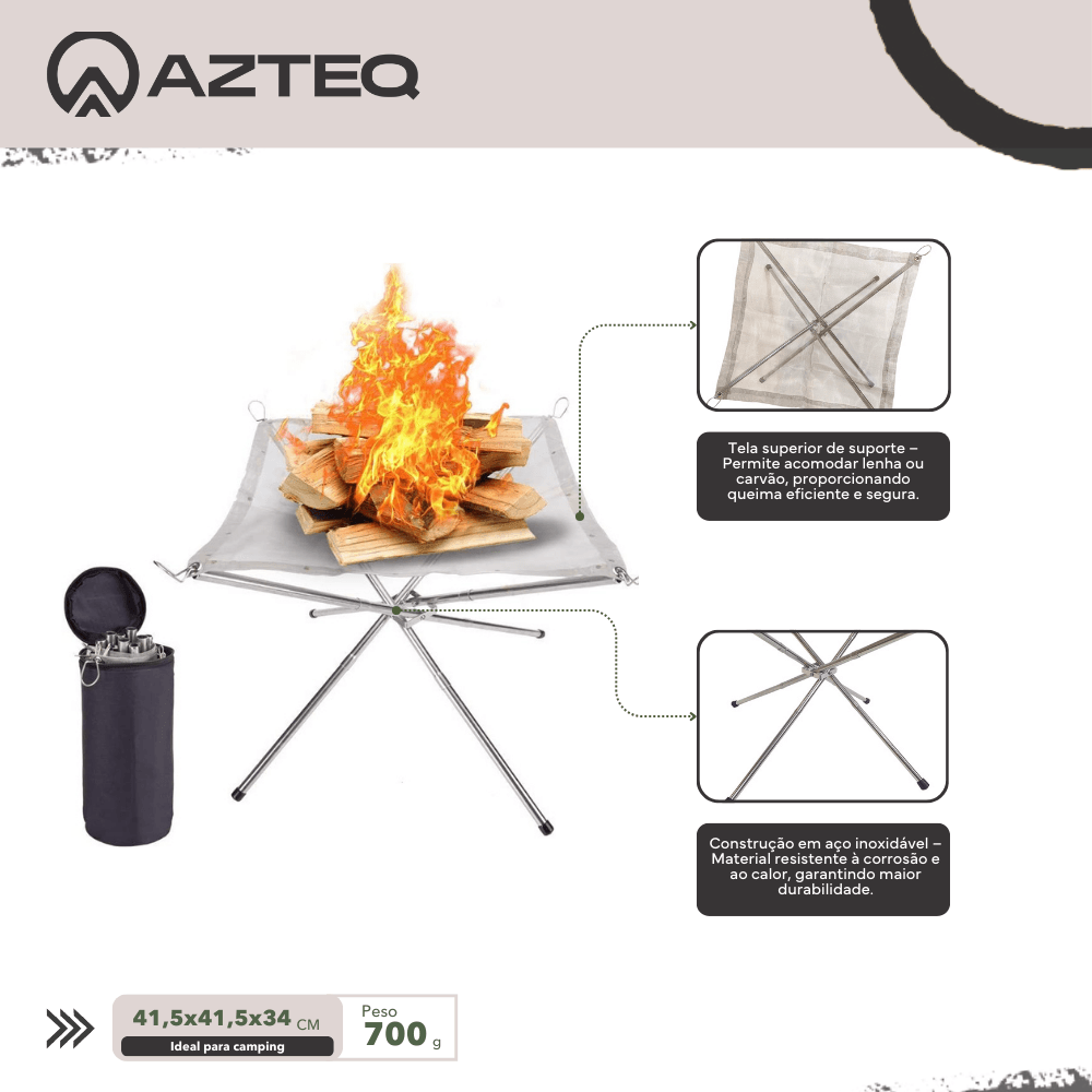 Tacho de aço Keep Azteq