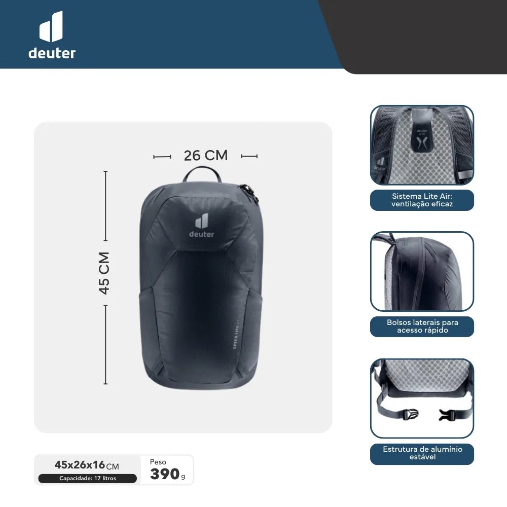 Mochila de Hiking Speed Lite 17L Deuter verde