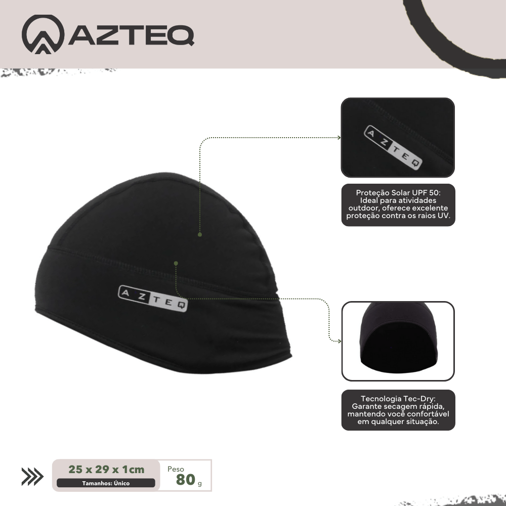 Gorro Azteq Toronto proteção preto