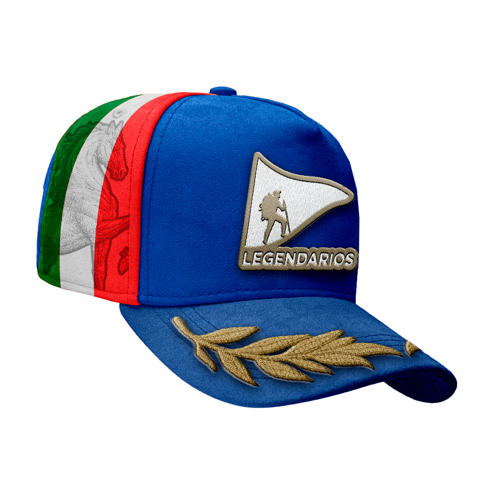 Boné LGND Itália (Azul c/ Ramos Dourados)