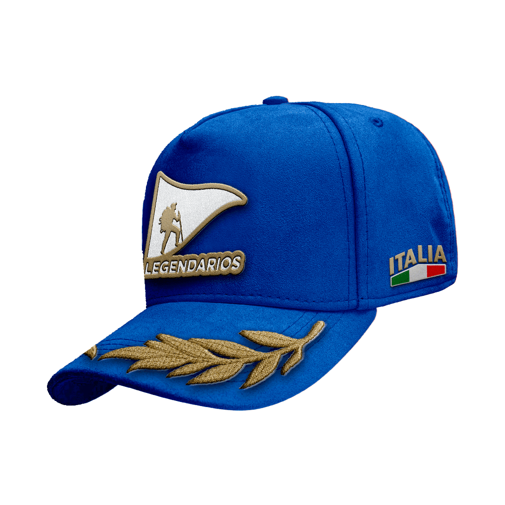 Boné LGND Itália (Azul c/ Ramos Dourados)