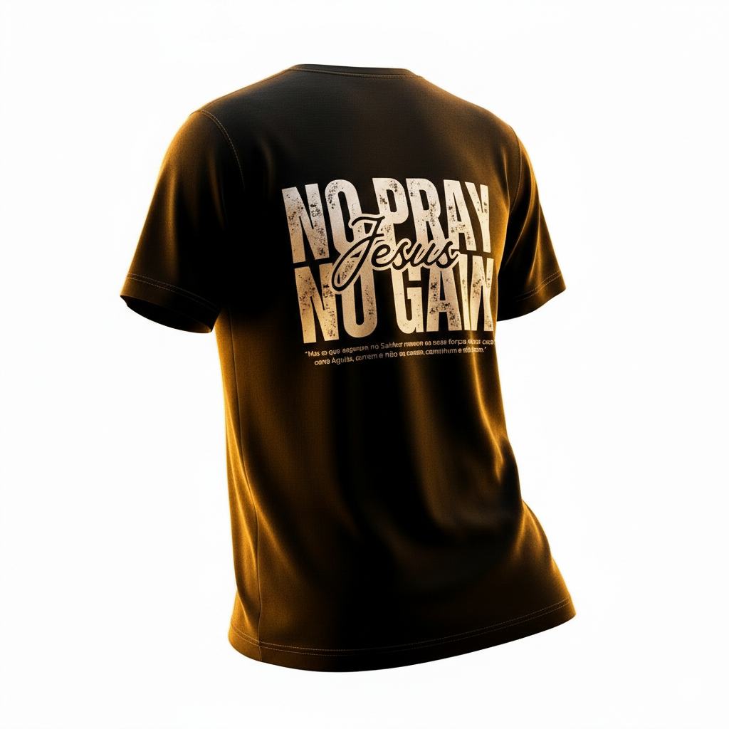 Camiseta - No Pray, No Gain
