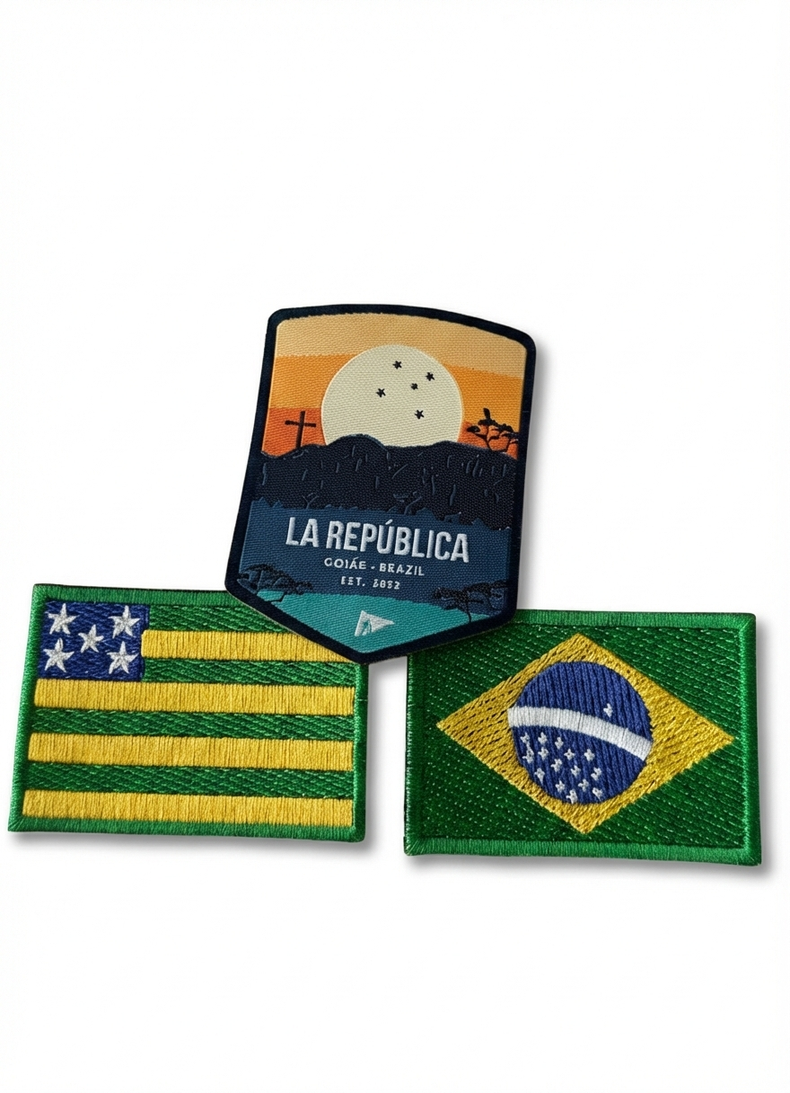 Kit 3 Patchs | Brasil, Goiás e La República