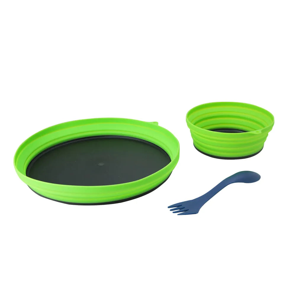 Kit dish conjunto de cozinha portatil dobravel com 3 peçasa-