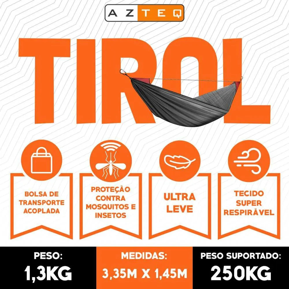 Rede de descanso Tirol Azteq cinza verde